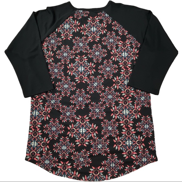 Lularoe size large “The Randy” shirt, 3/4 sleeves, tribal/floral design like new - Picture 5 of 9